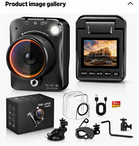 Time lapse camera black kit - lapse,